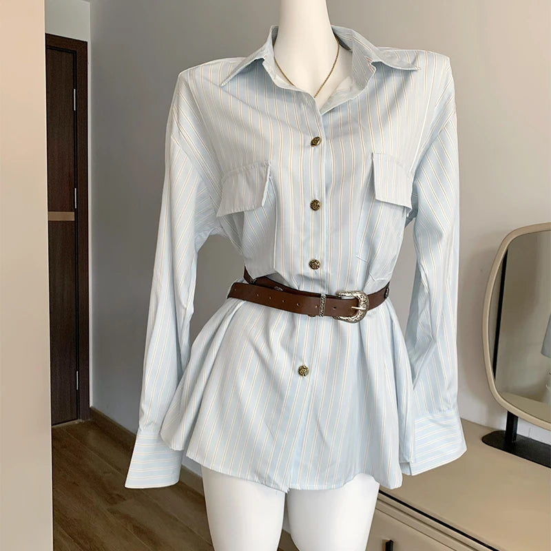 camicia vestito con cintura